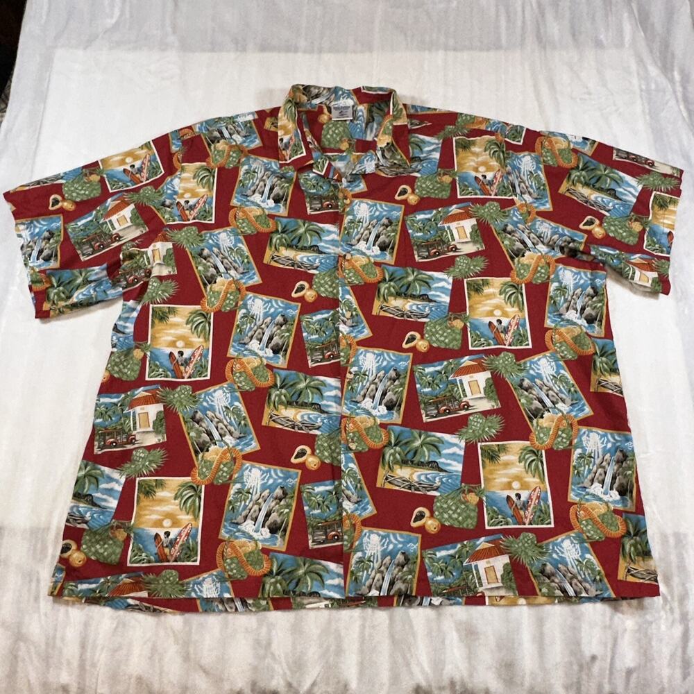 Hana Fashion Hawaiian shirt 6XL red